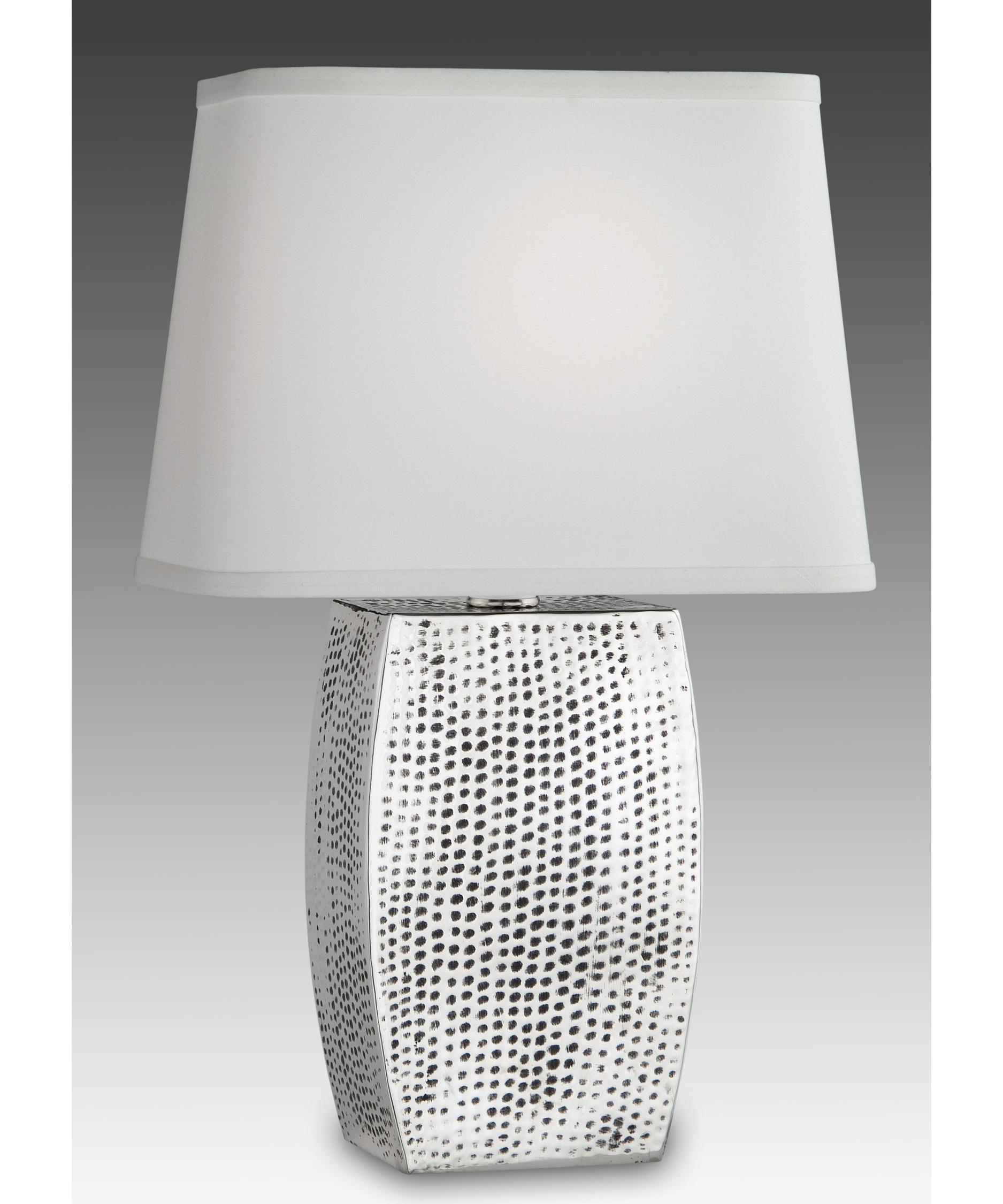 Remington Lamp 2319 Table Lamp In Hammered Brass Aged Nickel Capitol